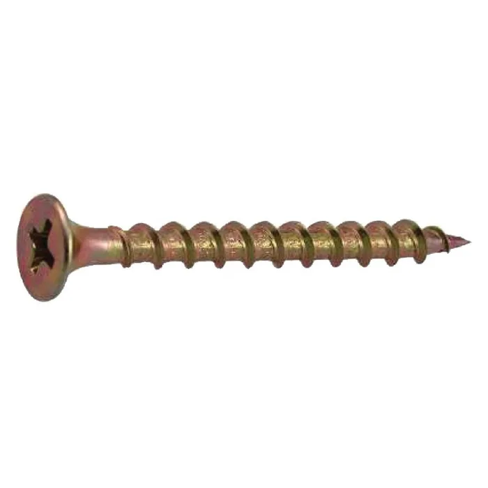 Grip-Rite No. 6 X 1-1/4 in. L Phillips Yellow Zinc Coarse Wood Screws 1190 pk (Pack of 6)