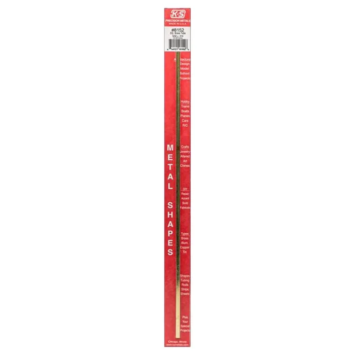 K&S 5/32 in. W X 12 in. L Square Brass Tube 1 pk