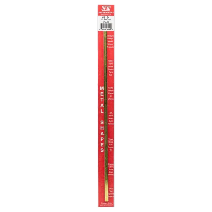 K&S 7/32 in. W X 12 in. L Square Brass Tube 1 pk