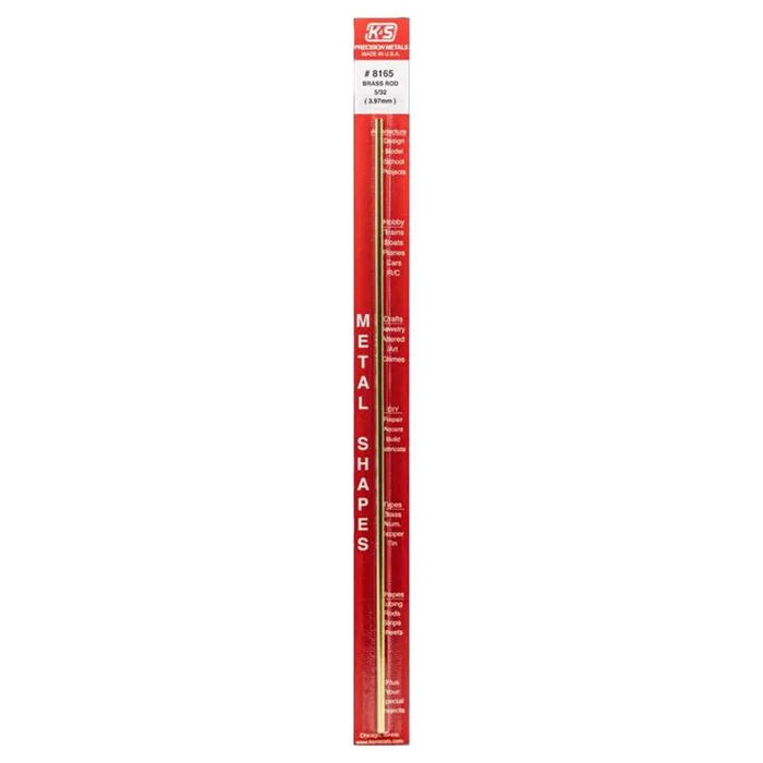 K&S 5/32 in. D X 12 in. L Brass Rod 1 pk