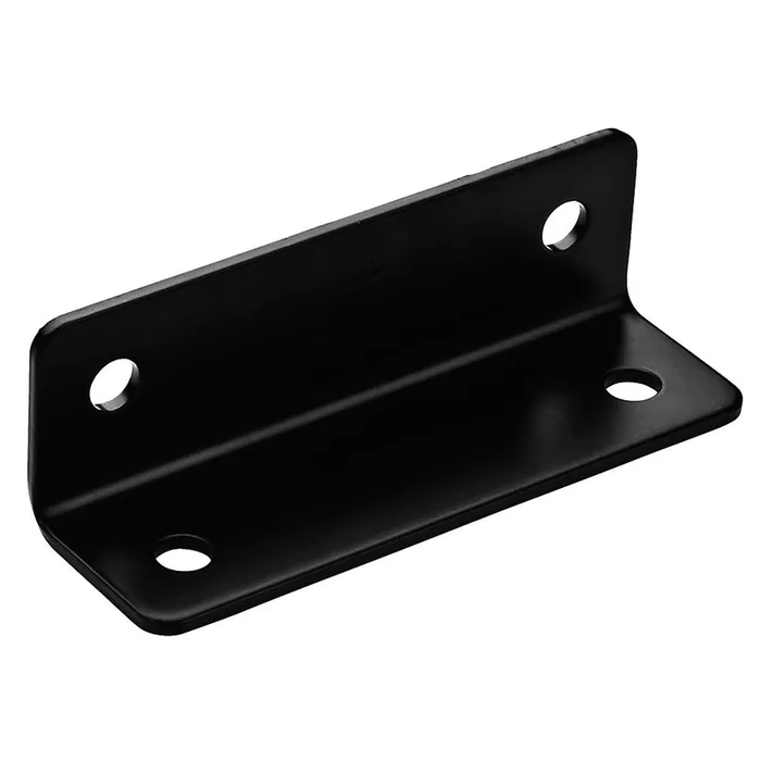 Hampton 1-5/8 in. H X 5 in. W X 1/8 in. D Black Steel Inside Wide Corner Brace (Pack of 10)