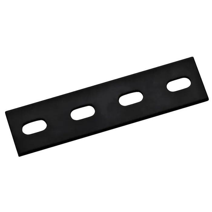 Hampton 1/8 in. H X 1-1/2 in. W X 6 in. L Black Steel Mending Plate (Pack of 10)