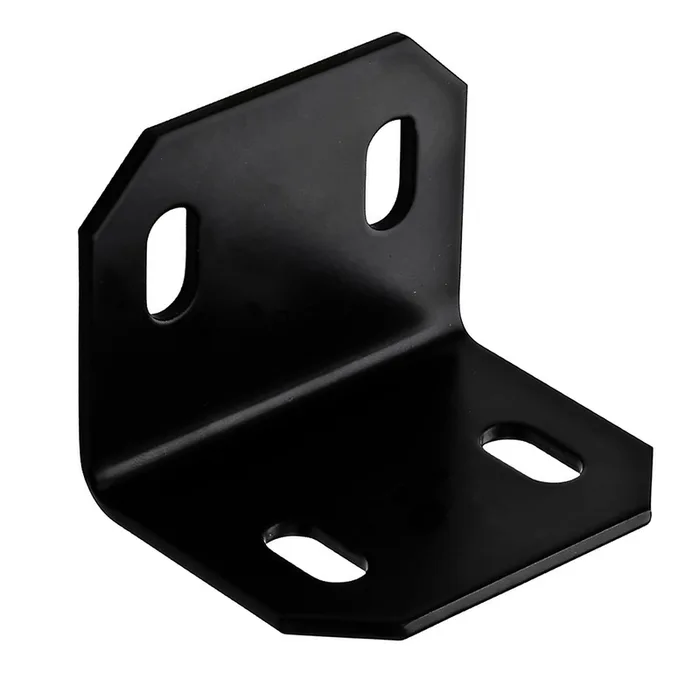 Hampton 2-3/8 in. H X 3 in. W X 1/8 in. D Black Steel Square Corner Brace (Pack of 10)