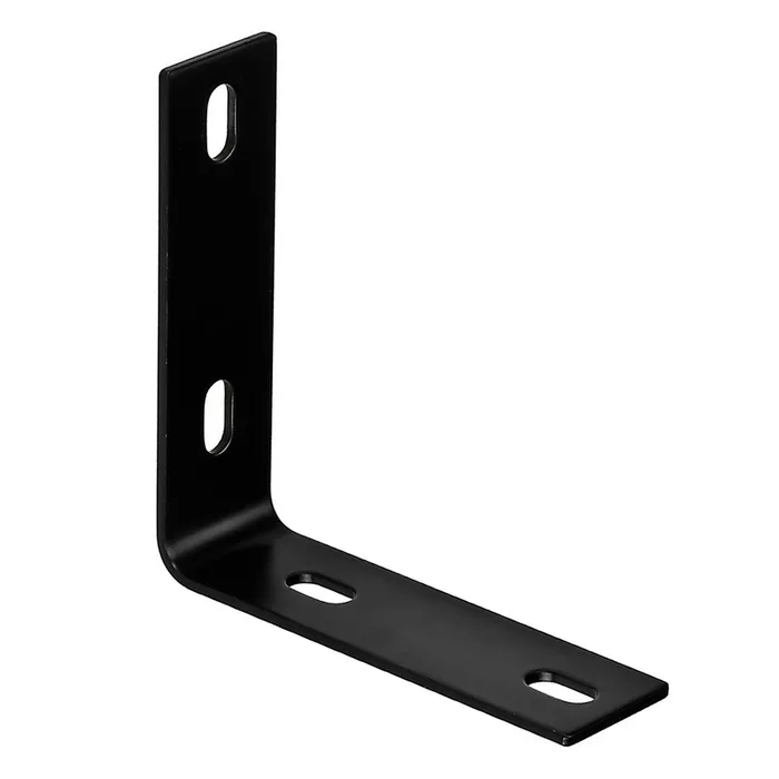 Hampton 5-1/8 in. H X 1-1/2 in. W X 1/8 in. D Black Steel Inside L Corner Brace (Pack of 10)
