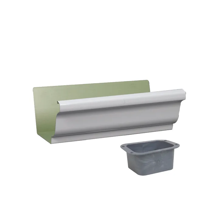 Amerimax 4.25 in. H X 6 in. W X 10 in. L White Aluminum K Gutter End with Drop