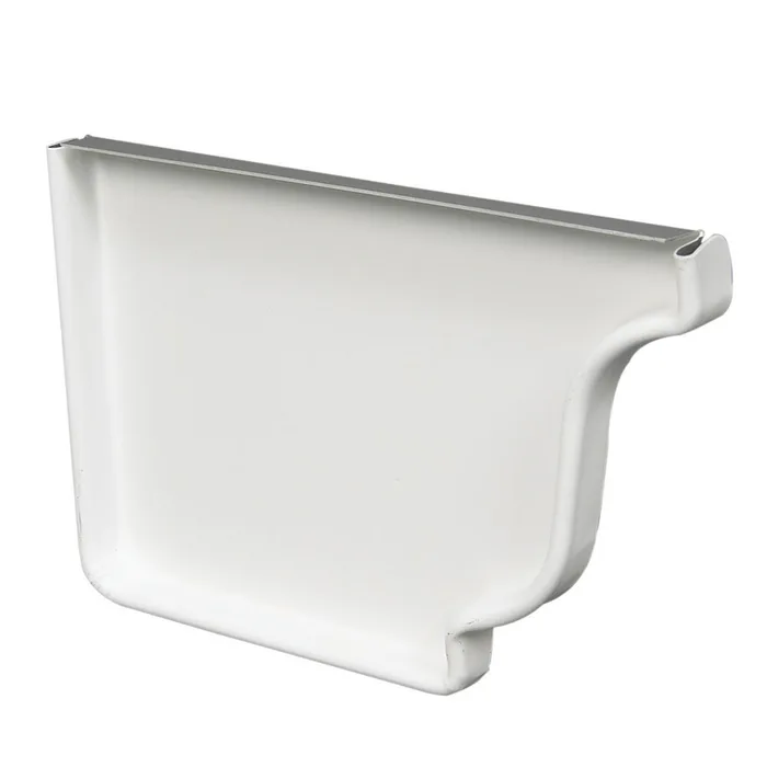 Amerimax 4.5 in. H X 6 in. W X 0.5 in. L White Aluminum K Left End Cap (Pack of 45)