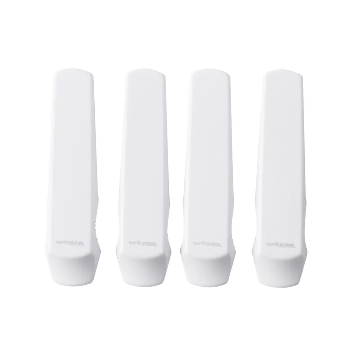 North States White Plastic Door and Window Ledge Lock 4 pk