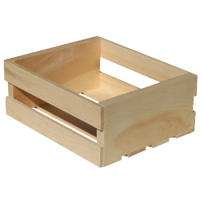Demis Products 4.75 in. H X 9.625 in. W X 11.75 in. D Storage Crate Natural (Pack of 4)
