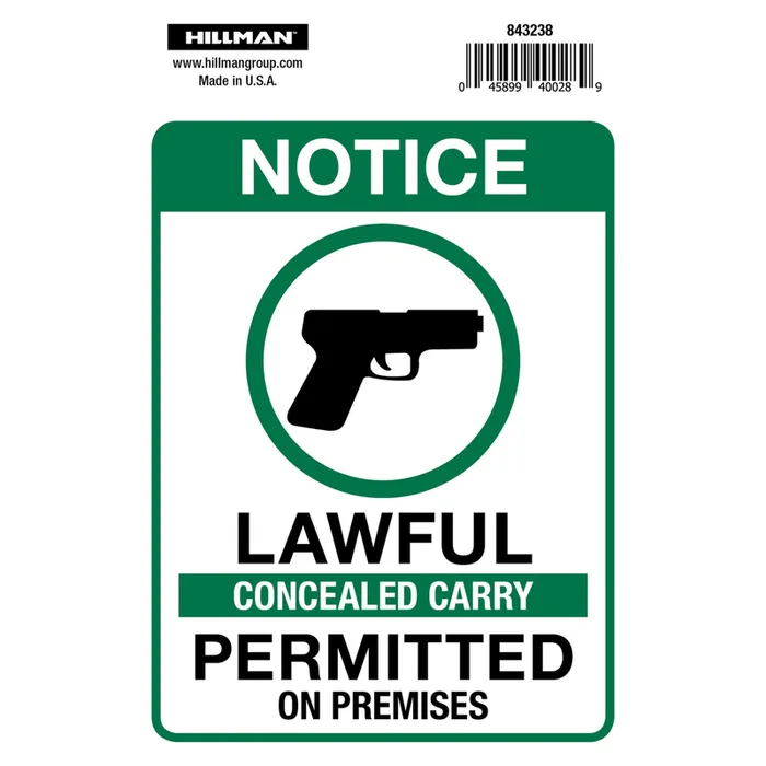 HILLMAN English White Notice Sign 6 in. H X 4 in. W (Pack of 6)