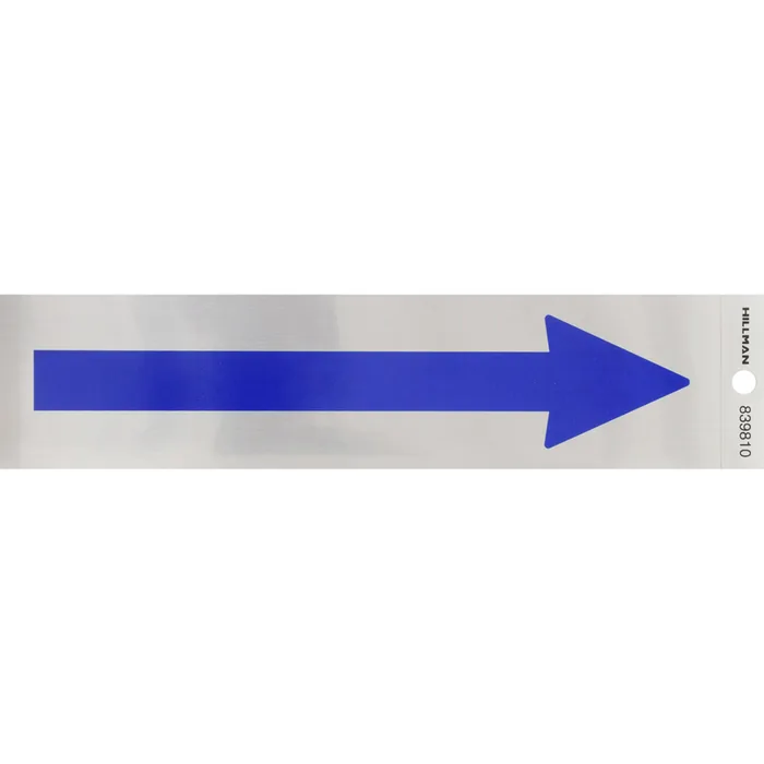HILLMAN English Silver Arrow Decal 2 in. H X 8 in. W (Pack of 6)