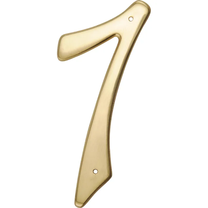 HILLMAN 4 in. Gold Brass Nail-On Number 7 1 pc (Pack of 3)