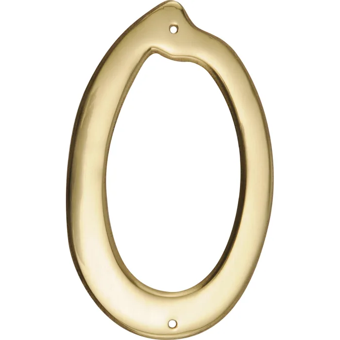 HILLMAN 4 in. Gold Brass Nail-On Number 0 1 pc (Pack of 3)