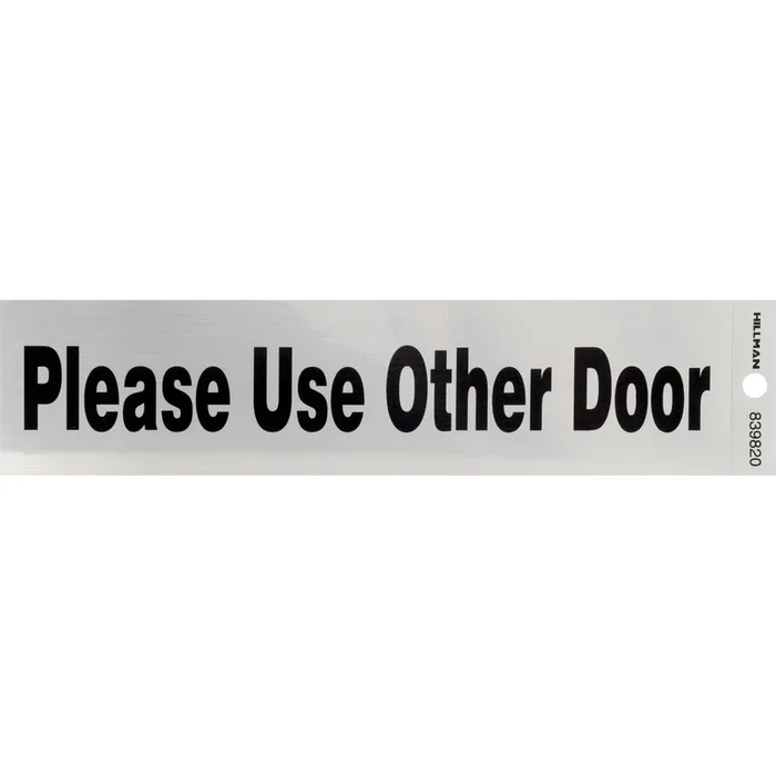 HILLMAN English Silver Do Not Enter Decal 2 in. H X 8 in. W (Pack of 6)