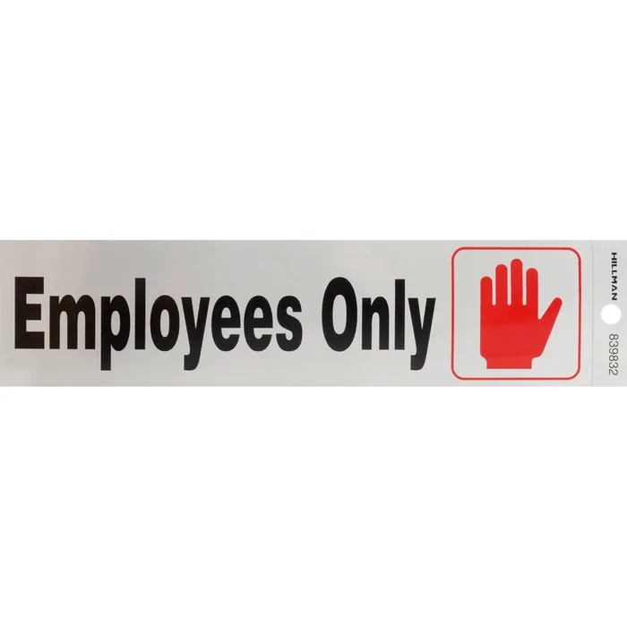HILLMAN English Silver Do Not Enter Decal 2 in. H X 8 in. W (Pack of 6)