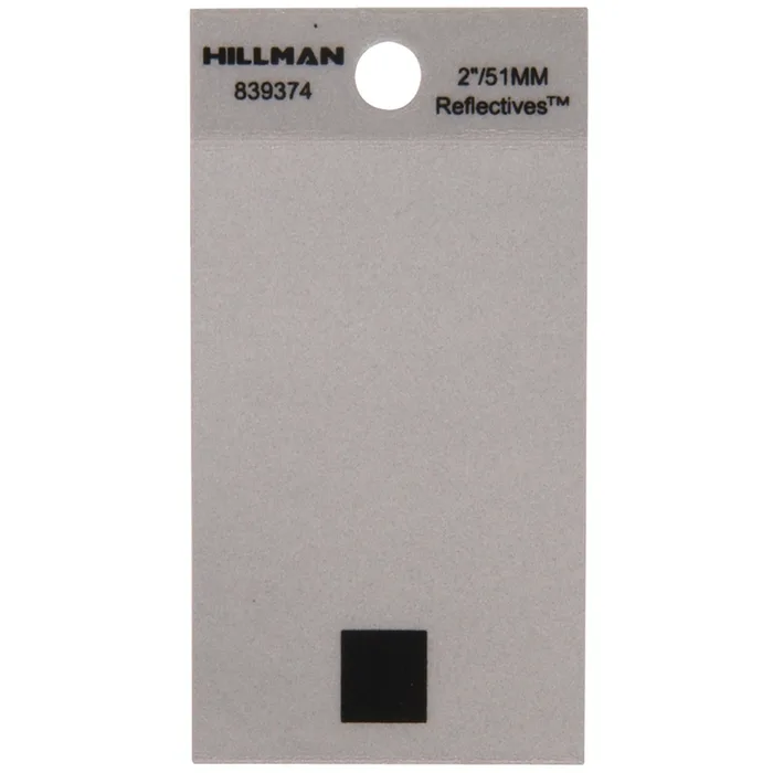 HILLMAN 2 in. Reflective Black Vinyl Self-Adhesive Special Character Period 1 pc (Pack of 6)