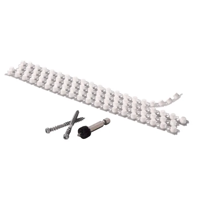 Kleer Cortex No. 7 acre X 2 in. L Hex Drive Hex Head Self Tapping Trim Screws with Plugs