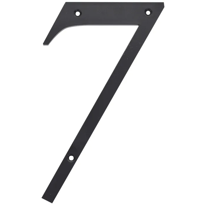 HILLMAN 6 in. Reflective Black Plastic Nail-On Number 7 1 pc (Pack of 3)