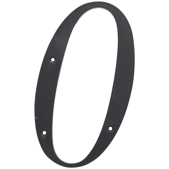 HILLMAN 6 in. Reflective Black Plastic Nail-On Number 0 1 pc (Pack of 3)