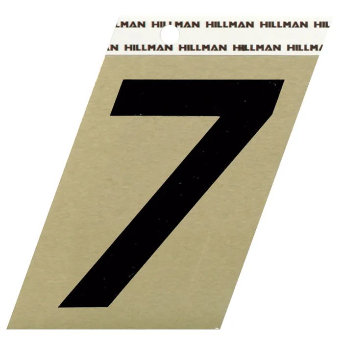 HILLMAN 3 in. Reflective Black Vinyl Self-Adhesive Number 7 1 pc (Pack of 3)