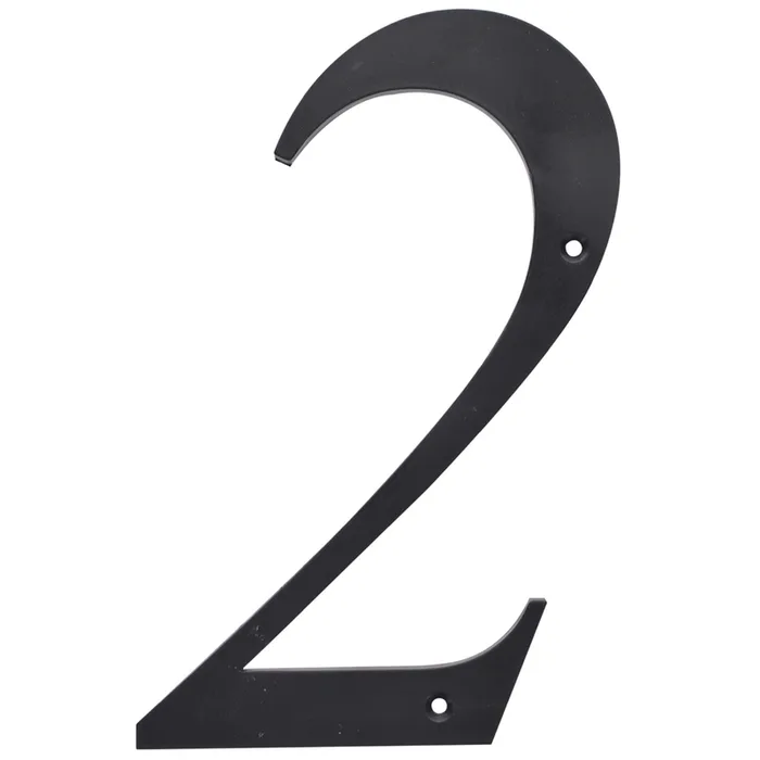HILLMAN 6 in. Reflective Black Plastic Nail-On Number 2 1 pc (Pack of 3)