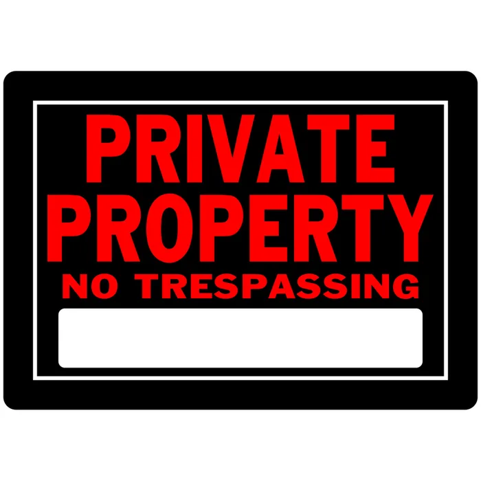 HILLMAN English Black No Trespassing Sign 10 in. H X 14 in. W (Pack of 6)