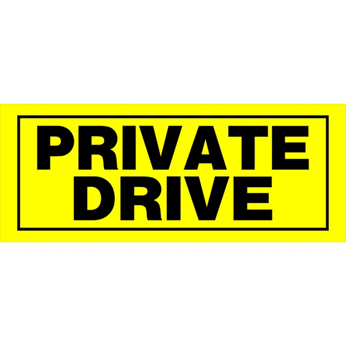 HILLMAN English Yellow Private Sign 6 in. H X 15 in. W (Pack of 6)