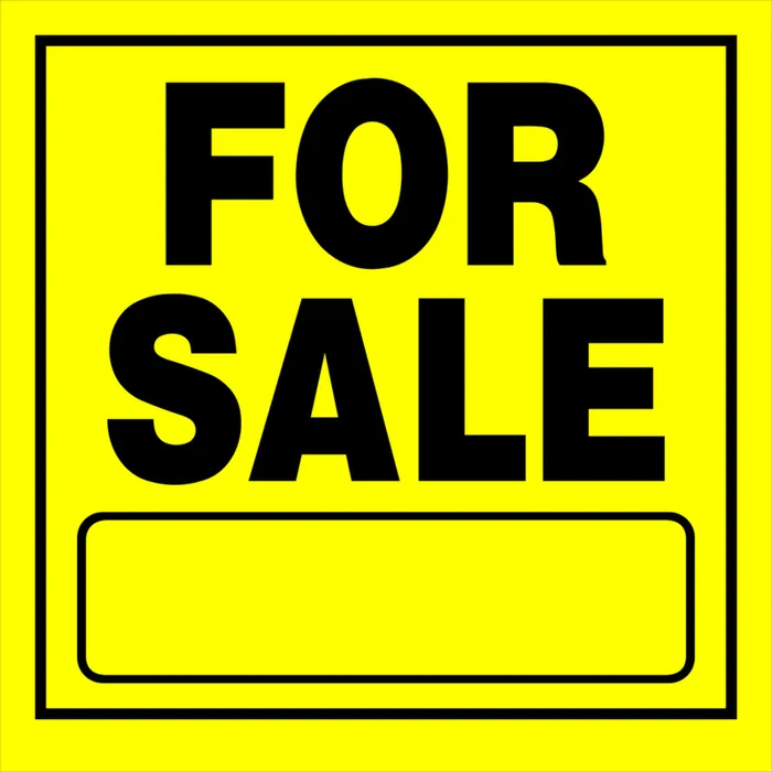 HILLMAN English Yellow For Sale Sign 11 in. H X 11 in. W (Pack of 6)
