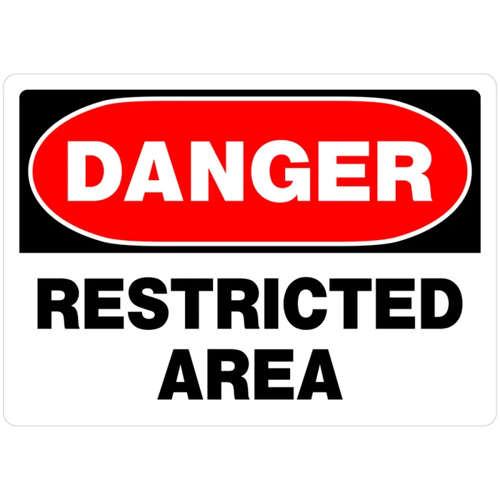 HILLMAN English White Danger Sign 10 in. H X 14 in. W (Pack of 6)