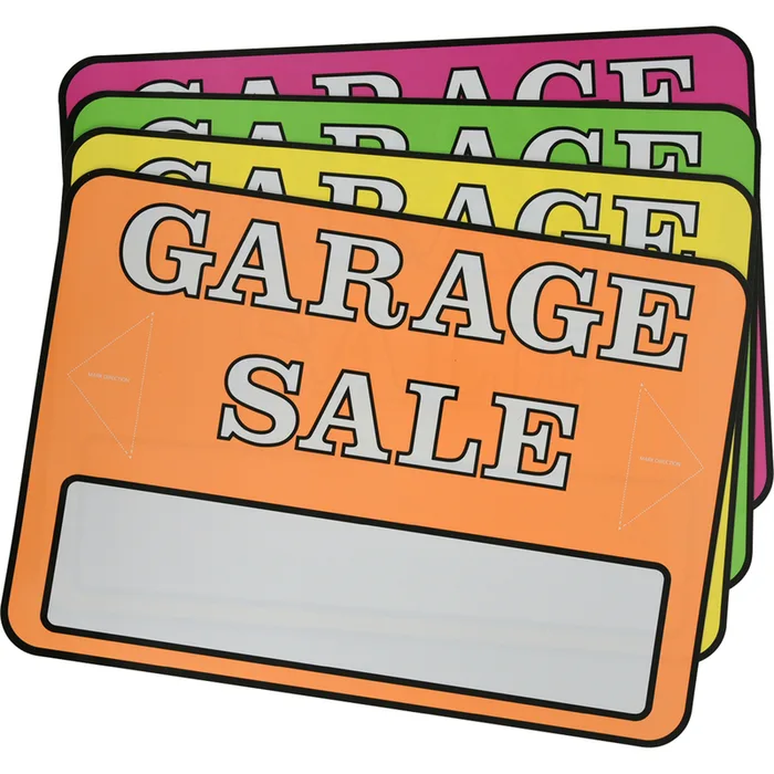HILLMAN English Assorted Garage Sale Sign Kit 8 in. H X 12 in. W (Pack of 6)