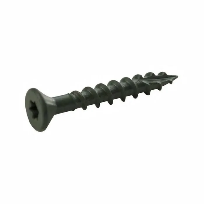Grip-Rite PrimeGuard Plus No. 8 wire X 2 in. L Green Star Bugle Head Deck Screws 1 lb 72 pk (Pack of 12)