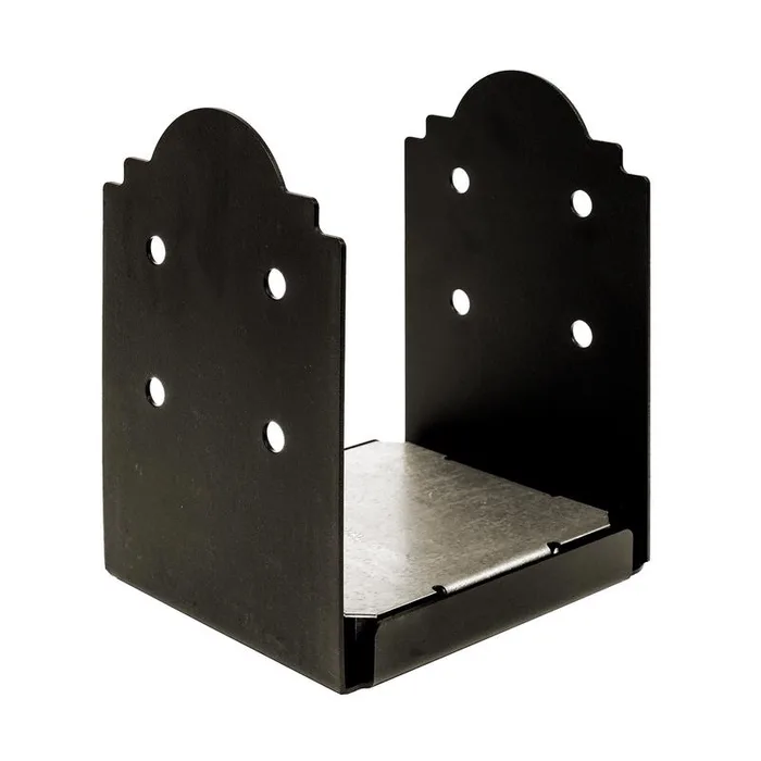 Simpson Strong-Tie OA Mission Collection 10.3125 in. H X 8 in. W 14 Ga. Galvanized Steel Post Base (Pack of 4)