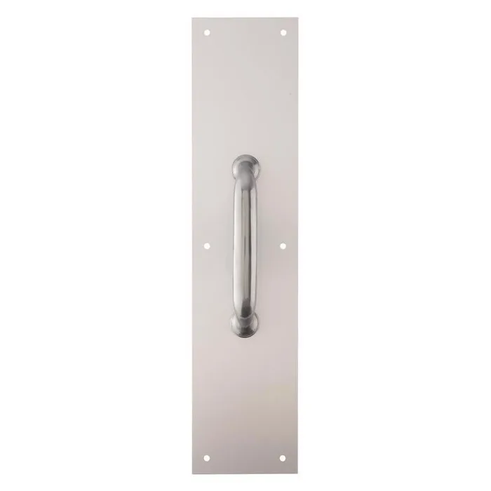 Brinks Commercial 15 in. L Satin Aluminum Pull Plate