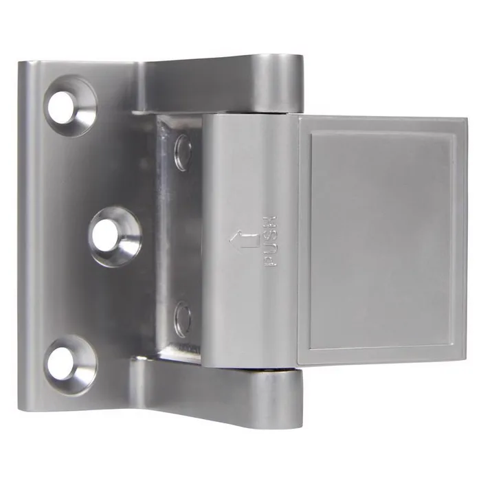 Brinks Zinc Satin Chrome Silver Door Stop Mounts to base trim 2.75 in.
