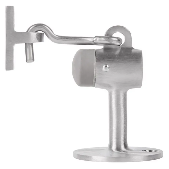 Brinks Commercial Brass Satin Chrome Silver Door Stop Mounts to floor 2-1/2 in.