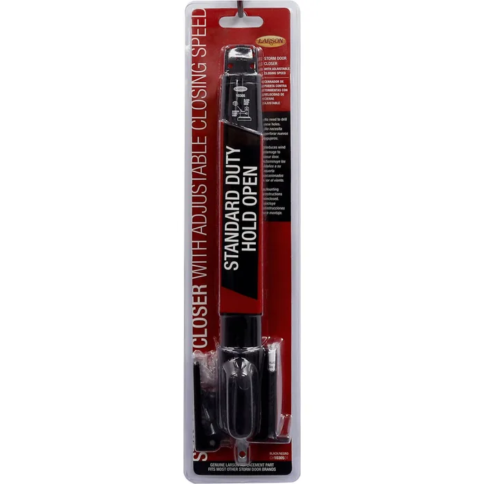 Larson Black Aluminum Pneumatic Door Closer