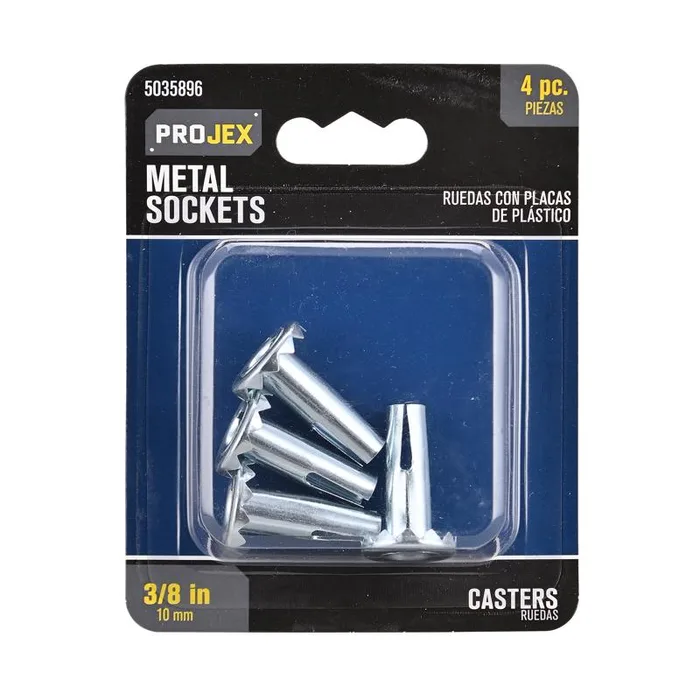 Projex 3/8 in. dia. 0 in. D Aluminum Caster Socket 0 lb 4 pk