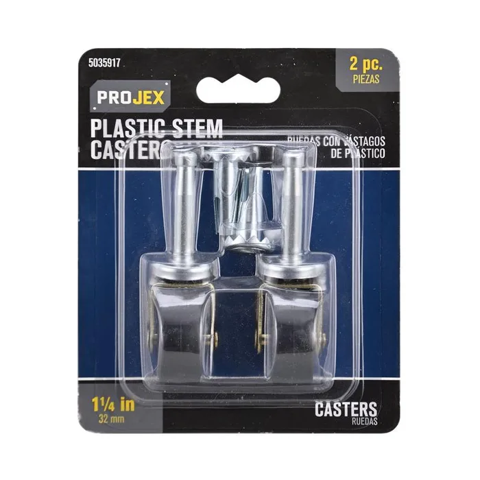 Projex 1-1/4 in. D Swivel Plastic Caster 40 lb 2 pk