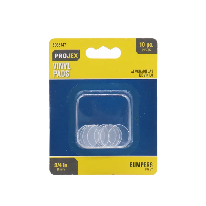 Projex Vinyl Protective Pad Clear Round 3/4 in. W 10 pk