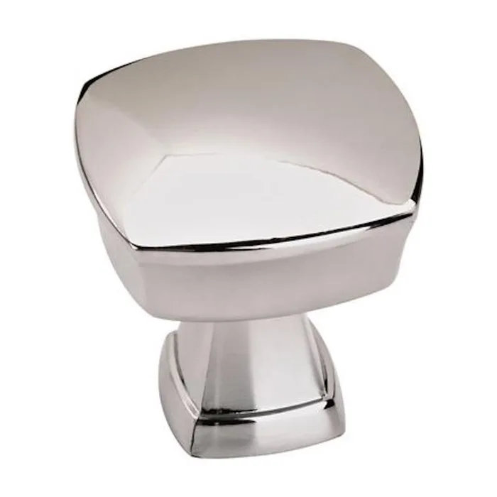 Amerock Stature Allison Square Cabinet Knob 1-1/4 in. D 11/4 in. Polished Chrome 1 pk