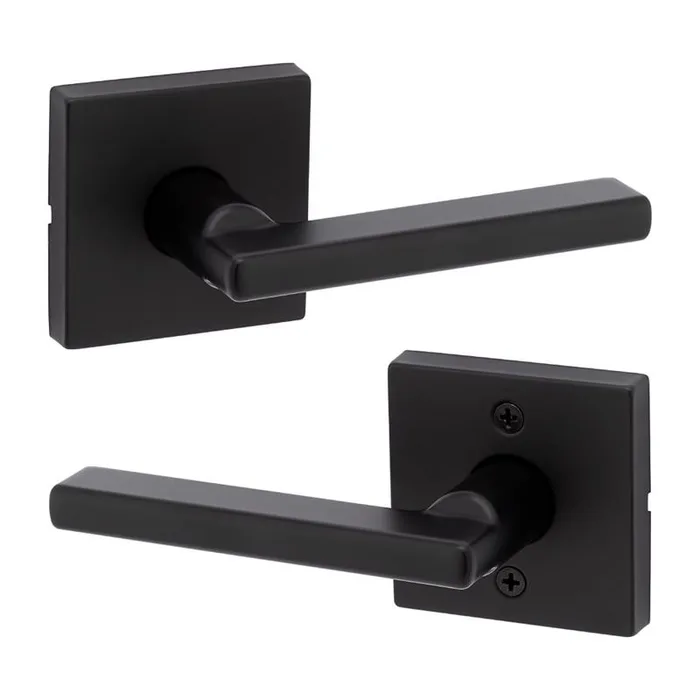 Kwikset Halifax Matte Black Passage Lever