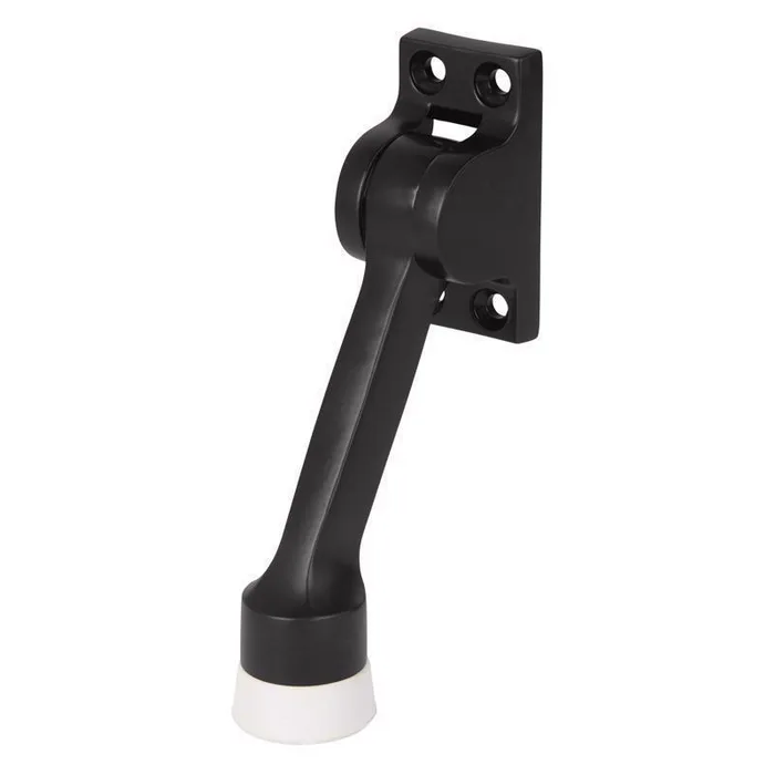 Brinks Commercial Steel Matte Brass/Black Kick-Down Door Holder Mounts to door 1 in.