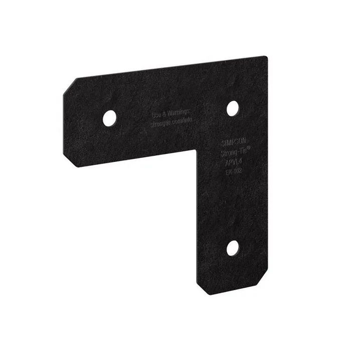 Simpson Strong-Tie OA Avant Collection 8.25 in. H X 8.25 in. W X 3 in. D Black Steel Inside L Strap