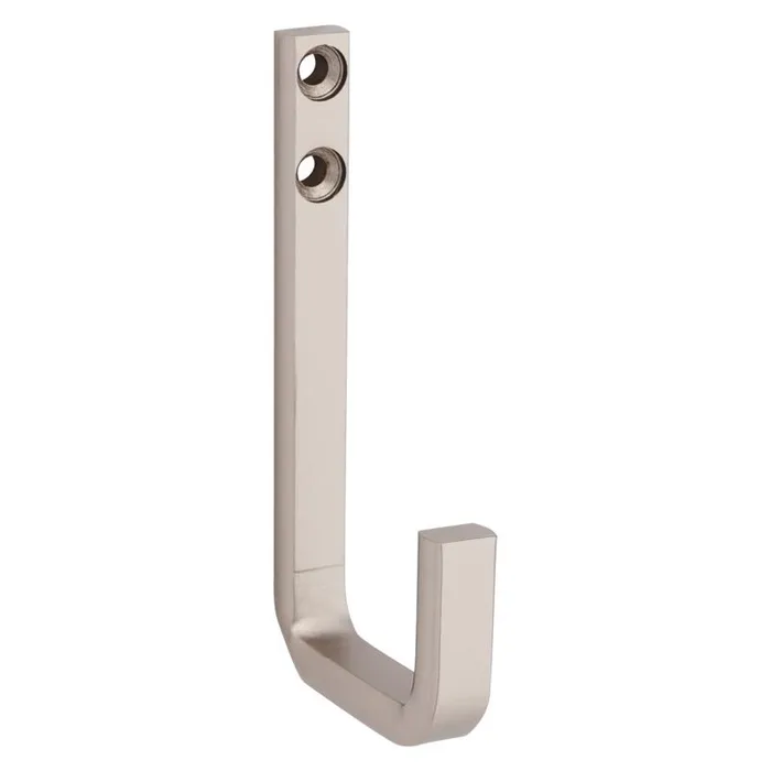 National Hardware Reed Large Satin Nickel Steel 4 in. L Hook 60 lb 1 pk