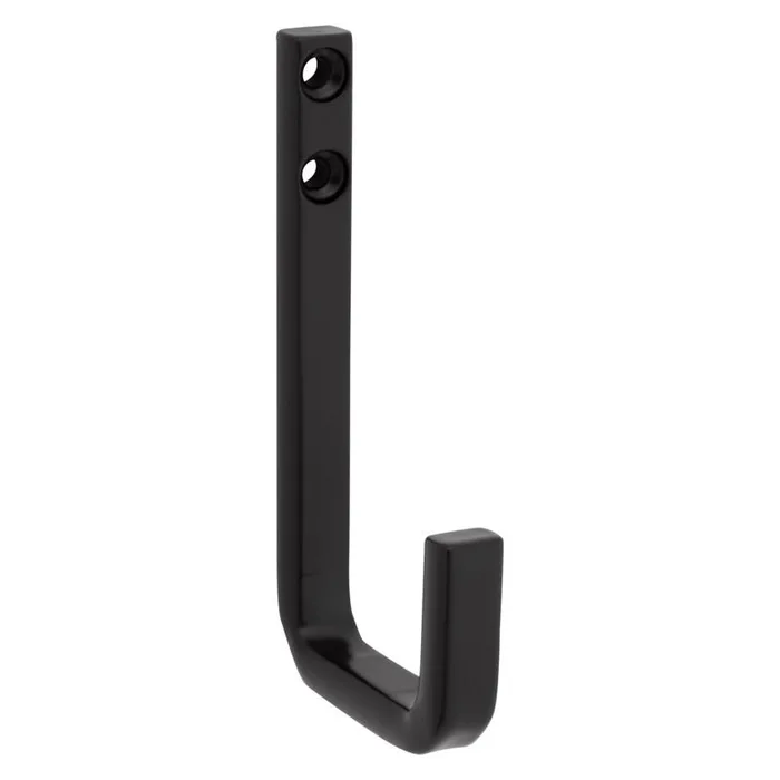 National Hardware Reed Large Matte Black Steel 4 in. L Hook 125 lb 1 pk