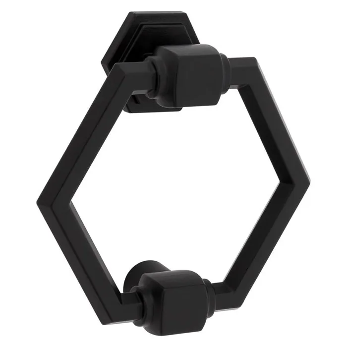 National Hardware Powell 4 in. L Matte Black Die Cast Zinc Door Knocker