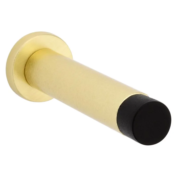 National Hardware Cooper 1 in. W X 3 in. L Aluminum Brushed Gold Door Stop Mounts to door and wall 1