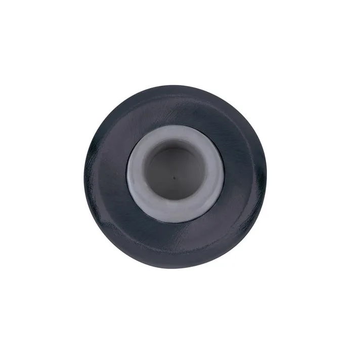 Tell 2 in. L Steel Matte Black Door Bumper Mounts to wall 2-1/2 in.