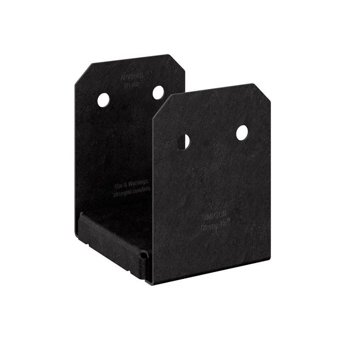 Simpson Strong-Tie OA Avant Collection 6.56 in. H X 6 in. W 12 Ga. Galvanized Steel Post Base Zmax