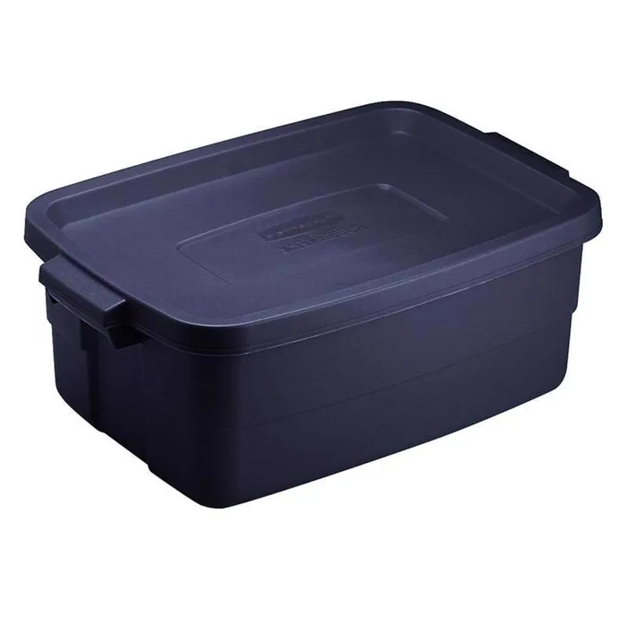 Rubbermaid Roughneck 3 gal Navy Storage Box 7 in. H X 10.625 in. W X 15.687 in. D Stackable (Pack of 6)