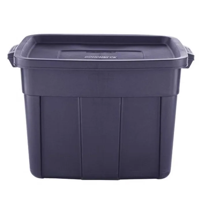 Rubbermaid Roughneck 18 gal Navy Storage Box 16.375 in. H X 15.875 in. W X 23.875 in. D Stackable (Pack of 6)